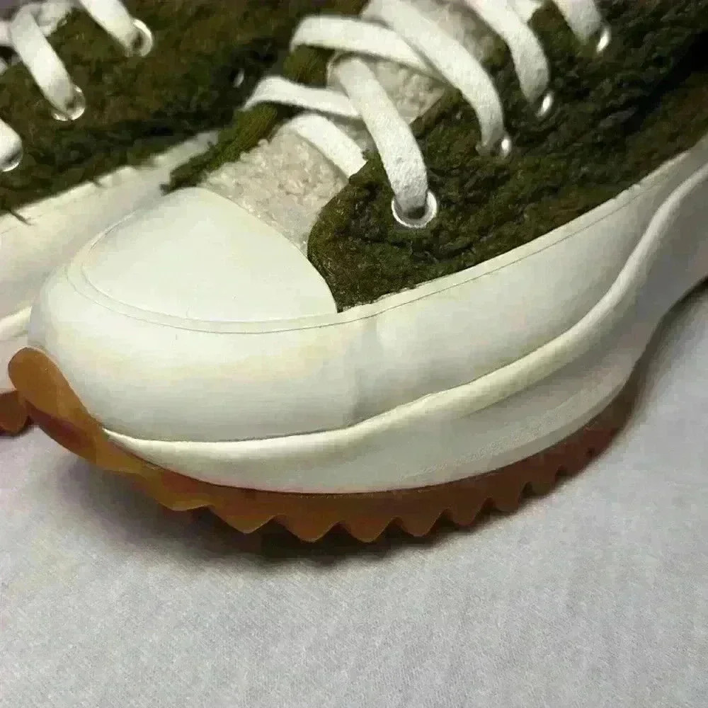 Converse Run Star Hike High Women's Fur Green Moss Lace Up 573197C Size 6.5 - Picture 14 of 15